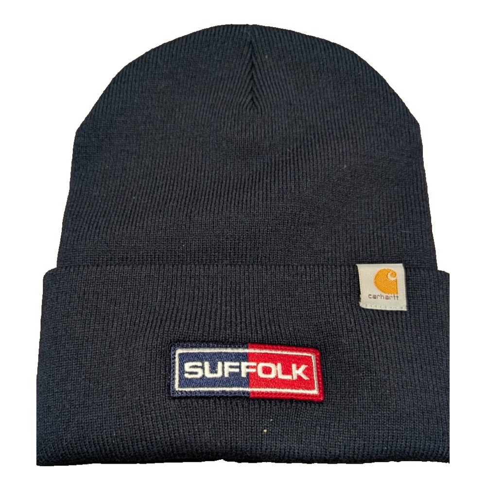 CARHARTT Navy  Cuffed Beanie Hat  SUFFOLK  NEW  NWT